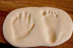 Baby Hand and Foot Prints from Salt Dough