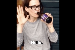 Actress Sarah Paulson uploaded a video of herself drinking a beer and ...