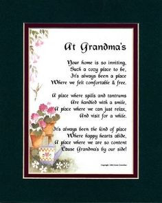 ... Grandmother. by Poems For Grandparents & Godparents, http://www.amazon