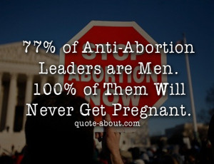 77% of Anti-Abortion Leaders are Men. 100% of Them Will Never Get ...