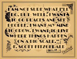 Scott Fitzgerald Quote Travel Poster