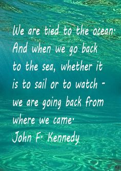 Beach Quote seas, john f kennedy, beach quotes, the ocean, beach ocean ...