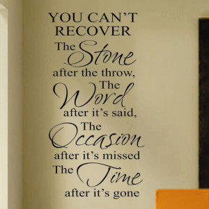 Vinyl Wall Lettering Quote Recover Stone Word Occasion Time Large Size