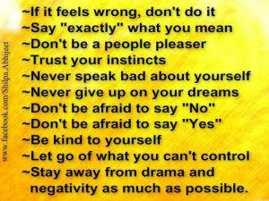 Stay away from drama....