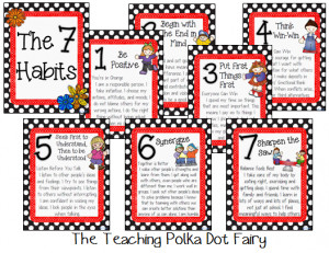 have been using the 7 habits of happy kids in my classroom and they ...