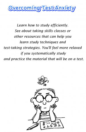 ... study and practice the material that will be on a test # testanxiety