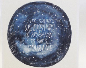 ... brave quote by Anais Nin star and constellation watercolour print