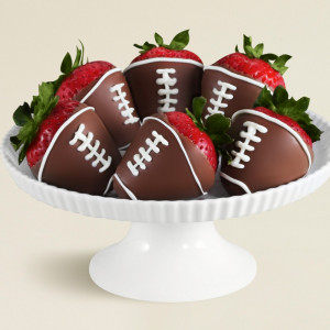 Half Dozen Hand-Dipped Football Strawberries