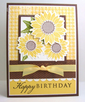 ... Sunflower , this was a card that I had created as a set to coordinate
