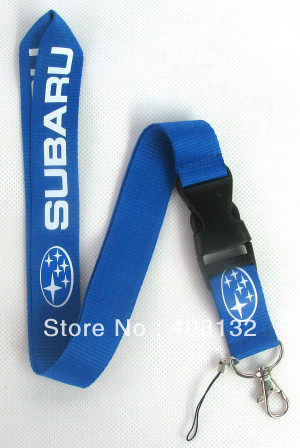 Free shipping 10pcs lot New Car Logo SUBARU Neck Lanyard with Clip Key