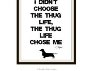 Thug Life Dachshund Print / 5x7 / 8 x10 / 11x14 ...