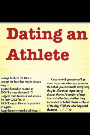 Dating an athlete