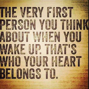The very first person you think about