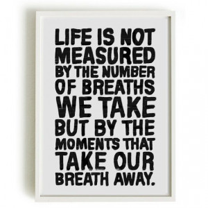 A4 Typography Poster famous quote print Life by blackandtypeshop, $15 ...