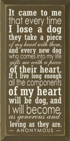 My heart will be dog