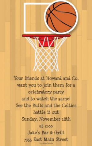 Basketball Wiggler Party Invitations