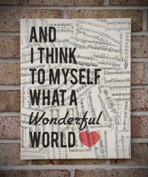 ... Quotes, Vintage Sheet Music, Canvas Art, Louis Armstrong, Wonder World