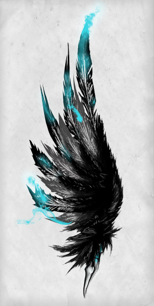 single icarus ink wing tattoo by gammatrap designs interfaces tattoo ...