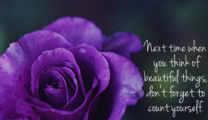 Next time you think of beautiful things, don't forget to count ...