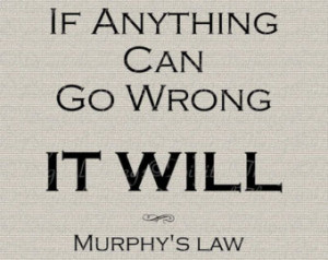 Inspirational Quote Murphy's Law Sign Wall Decor Art Printable Digital ...