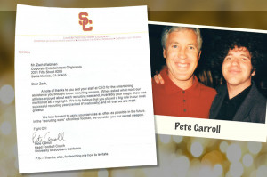 was lucky enough to do three shows for Pete Carroll and USC during ...