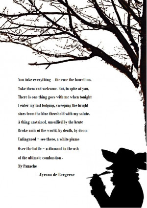 de Bergerac's last words. Quote from text. Deep meaningful quotes ...