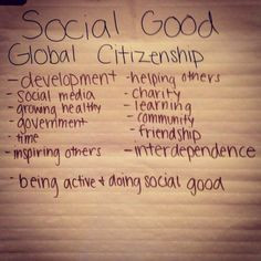 what is social good and global citizenship | LiveDoGrow More