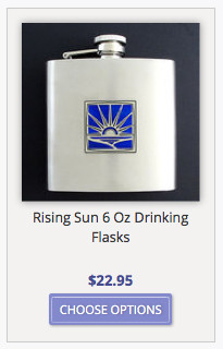 Personalized Sunrse Flask