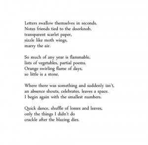 Burning the Old Year by Naomi Shihab Nye- reposting because this poem ...