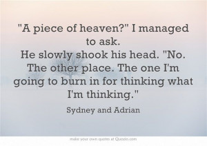 Bloodlines Quotes | Sydney and Adrian