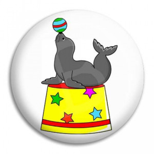 Home Circus Seal Button Badge