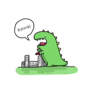 Cute Dinosaur Rawr Drawing