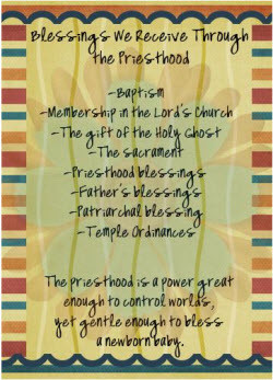 Blessings we receive through the priesthood