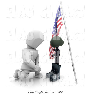 Army Flag Fallen Soldier Decal