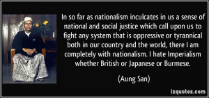 of national and social justice which call upon us to fight any system ...