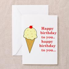 HAPPY BIRTHDAY (ICE CREAM) Greeting Card for