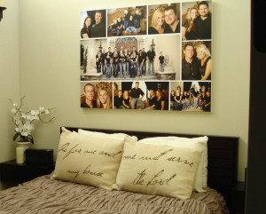 Decoration, Canvas Family Photo Wall Art Collage Design For Bedroom ...