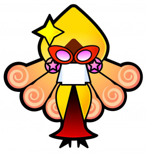 merlee as he appears in super paper mario series paper