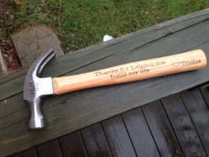 Personalized Hammer Engraved Hammer Thank You For Helping Me Build My ...