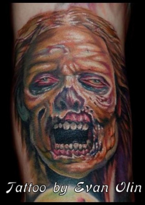 Tattoos Evan Olin Full Color Realistic Dexter Portrait Tattoo Picture