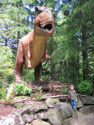 Toward the end of the prehistoric trail we saw this sign about ...