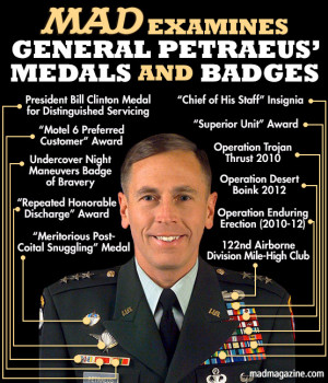 mad magazine the idiotical MAD Examines General Petraeus’ Medals and ...