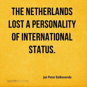 Jan Peter Balkenende - The Netherlands lost a personality of ...