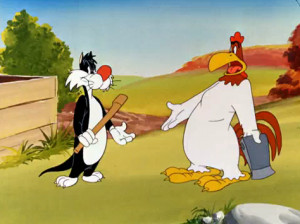 Looney Tunes Cartoon Characters Sylvester and Foghorn Leghorn