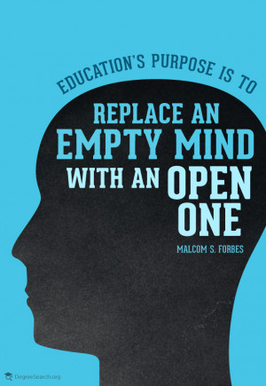 Replace an empty mind with an open one