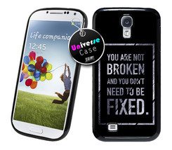 You Are Not Broken Quote Samsung Galaxy S4 Case Hard Plastic added to ...