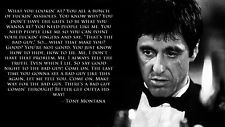 SCARFACE MOVIE QUOTE Tony Montana Wall Art Large Canvas Picture 20