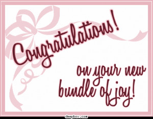 Congratulations on your new bundle of joy Myspace Comment