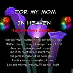 For my Mom first Mother's Day in heaven. More