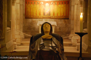 This is the inside of the Church of the Assumption (Jerusalem) where ...